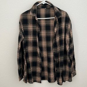Plaid Flannel Long Sleeve Top
